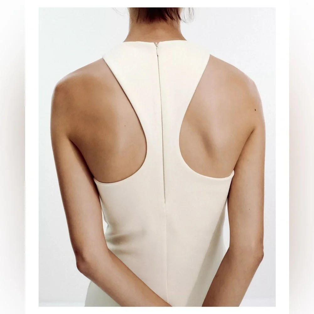 Zara HALTER INTERLOCK DRESS - Picture 3 of 3